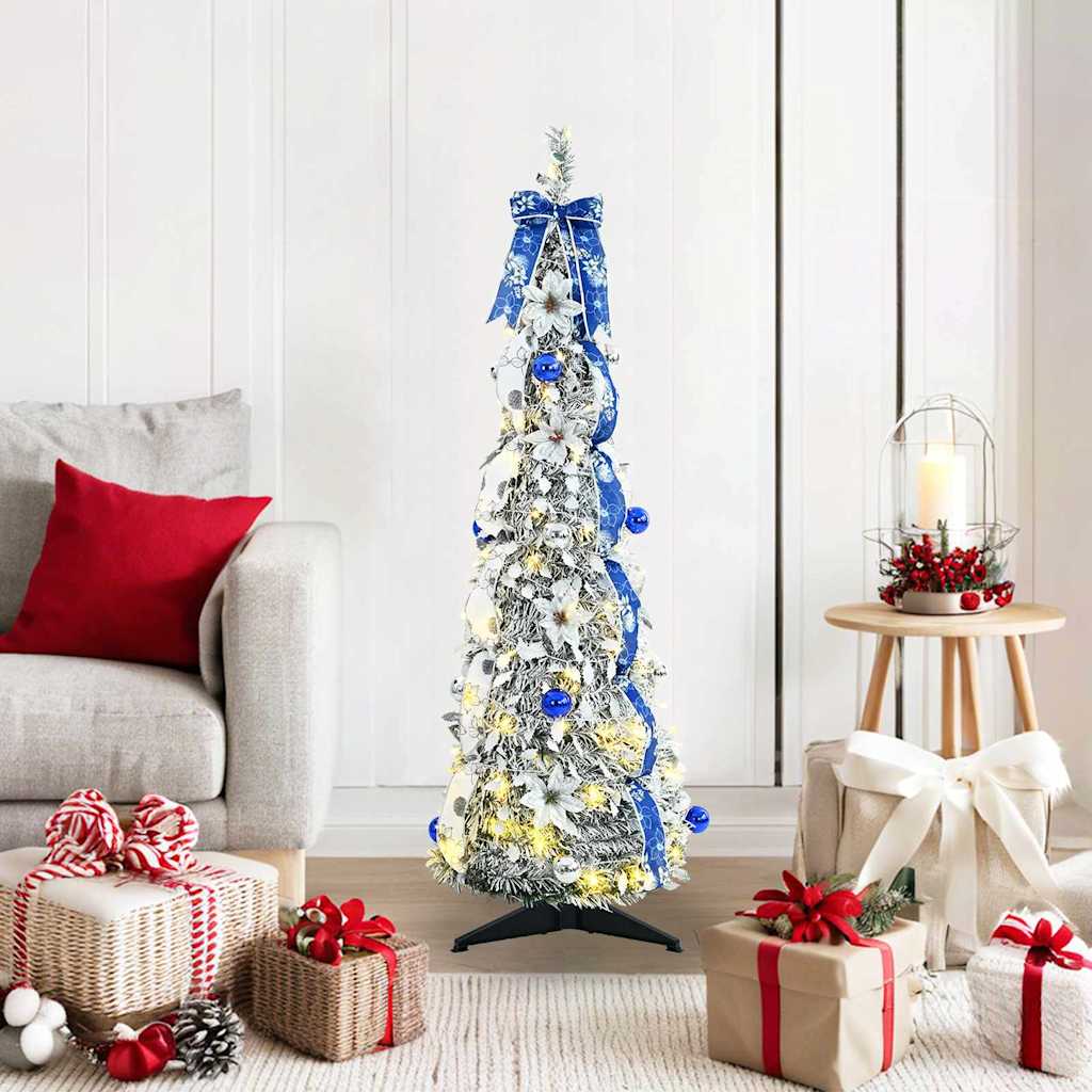 Artificial Christmas Tree with 50 LEDs Green 120 cm PVC