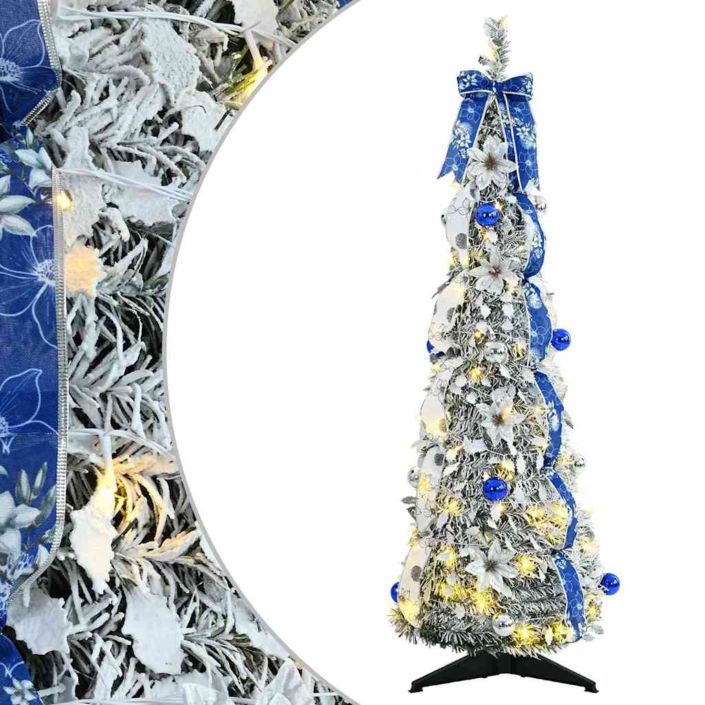 Artificial Christmas Tree with 50 LEDs Green 120 cm PVC