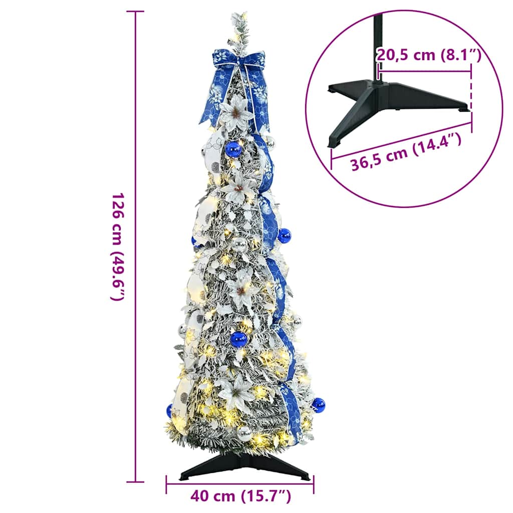 Artificial Christmas Tree with 50 LEDs Green 120 cm PVC
