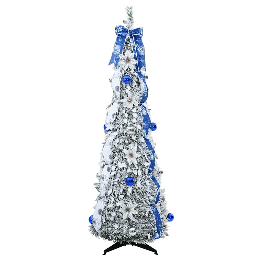 Artificial Christmas Tree with 100 LEDs Green 150 cm PVC