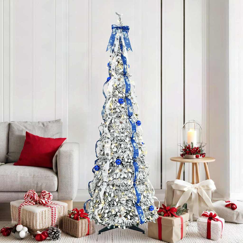 Artificial Christmas Tree with 150 LEDs Green 180 cm PVC
