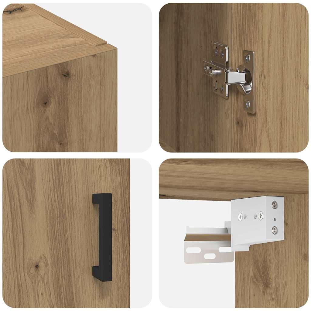 Wall Mounted Cabinets 2 pcs Artisan oak 69.5 x 34 x 90 cm