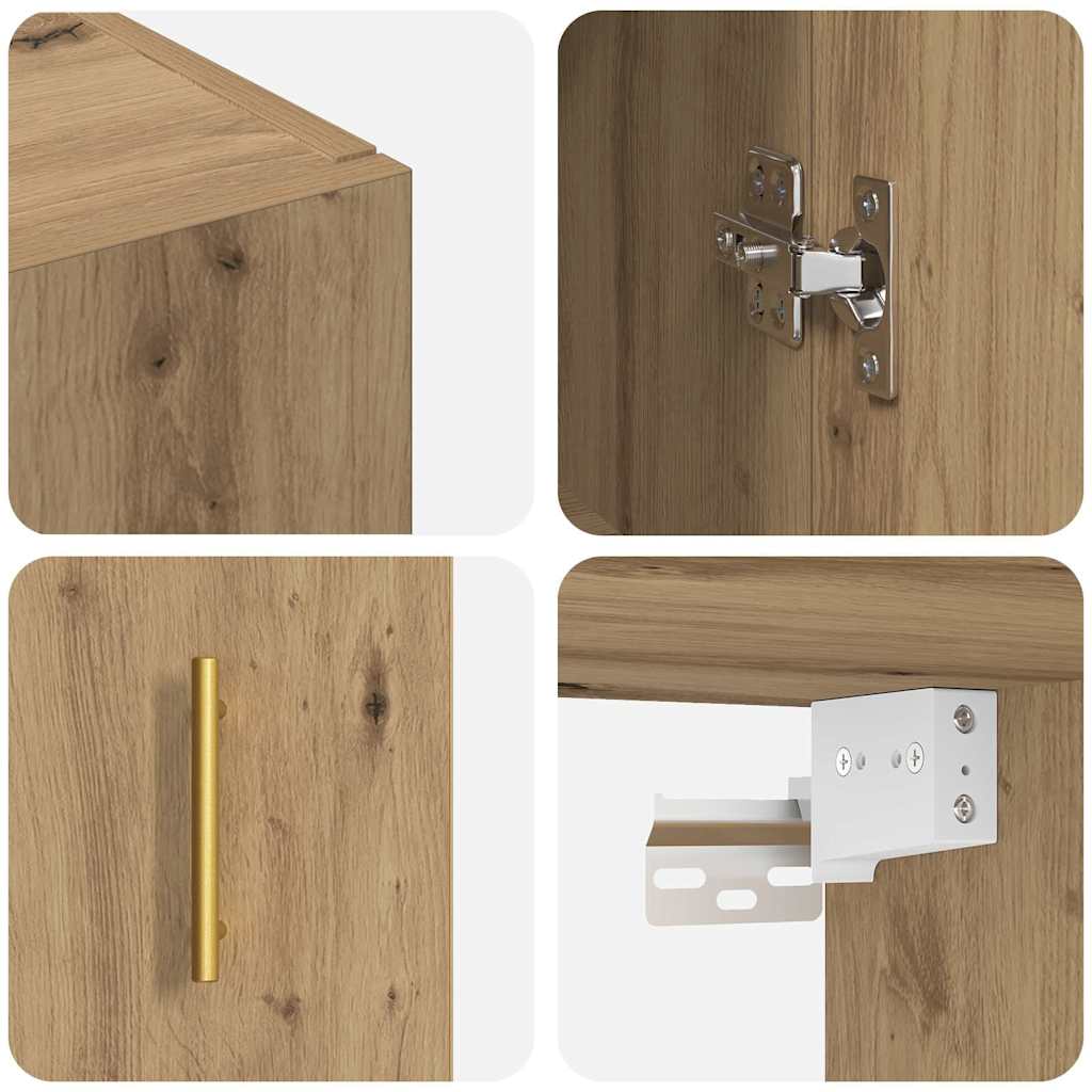 Wall Mounted Cabinets 2 pcs Artisan oak 69.5 x 34 x 90 cm