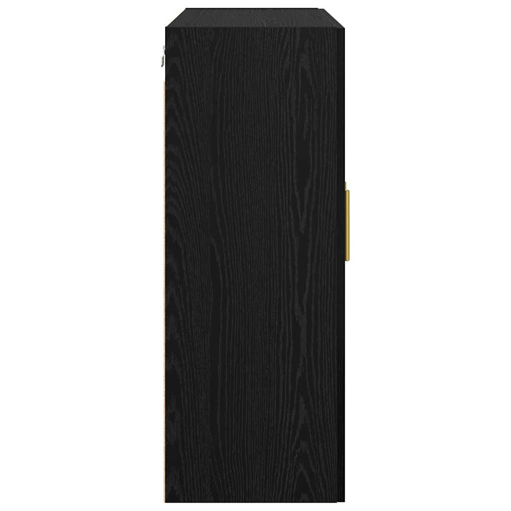 Wall Mounted Cabinets 2 pcs Black oak 69.5 x 34 x 90 cm
