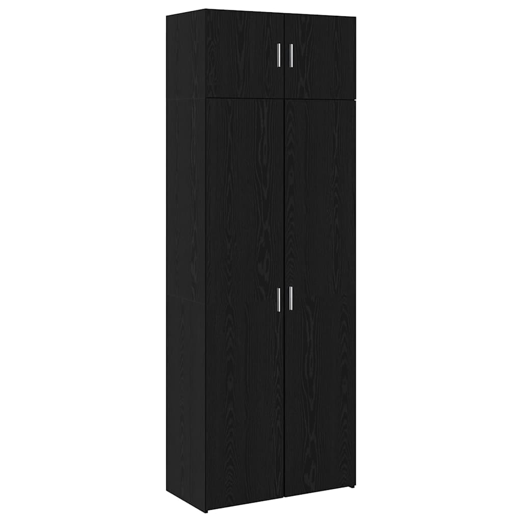 Storage Cabinet Black oak 80 x 41 x 225 cm Engineered wood