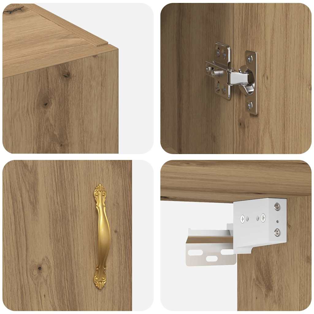 Wall Mounted Cabinets 2 pcs Artisan oak 69.5 x 34 x 90 cm