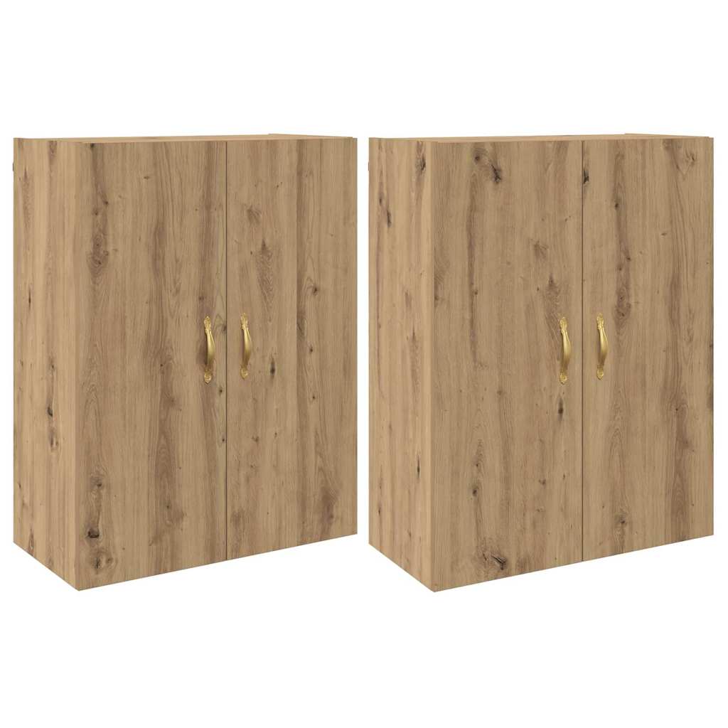Wall Mounted Cabinets 2 pcs Artisan oak 69.5 x 34 x 90 cm