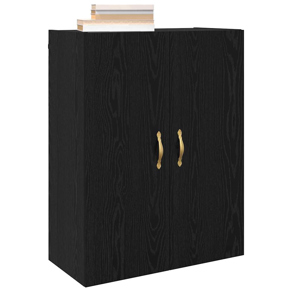 Wall Mounted Cabinets 2 pcs Black oak 69.5 x 34 x 90 cm