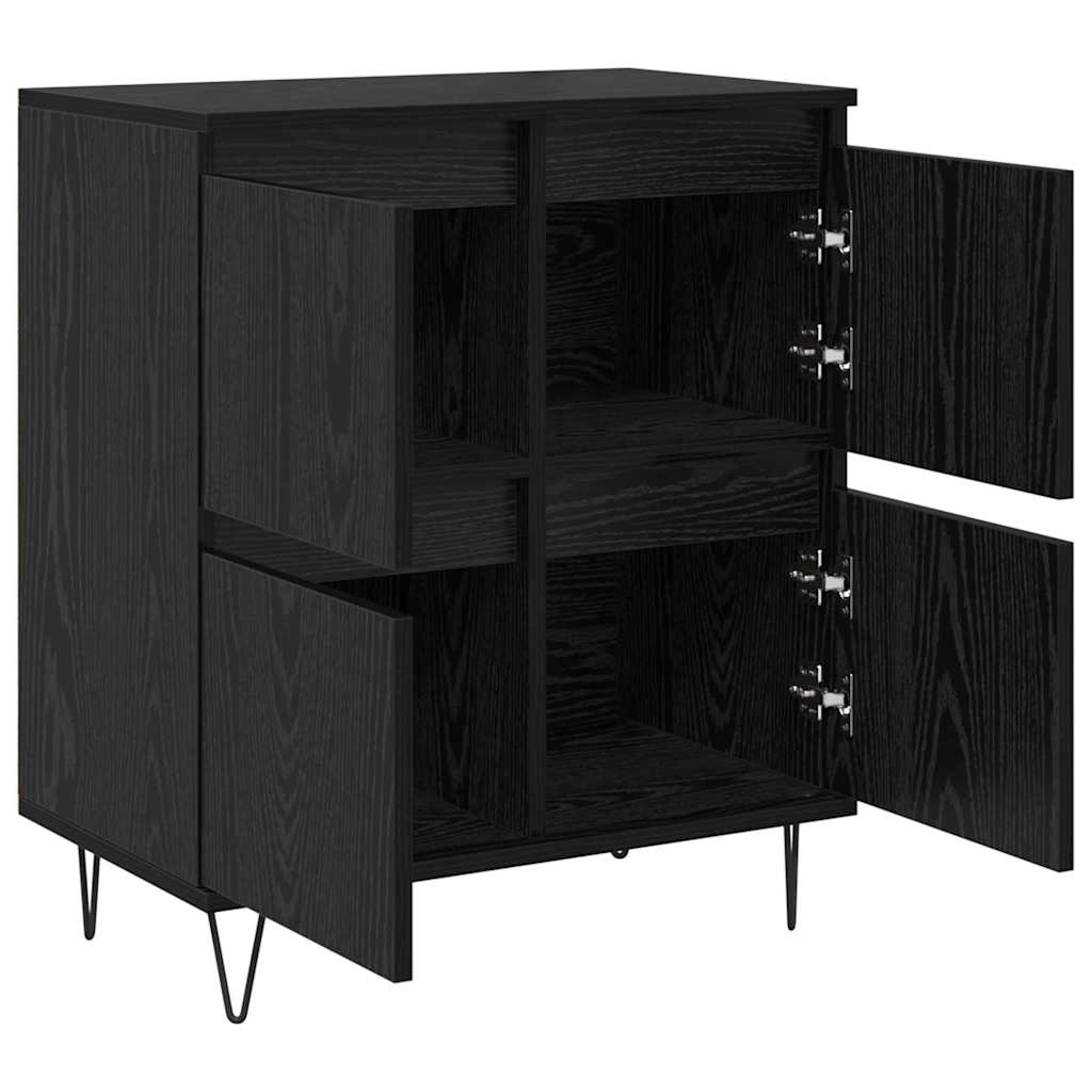 Sideboards 3 pcs Black oak 180 x 35 x 70 cm Engineered wood