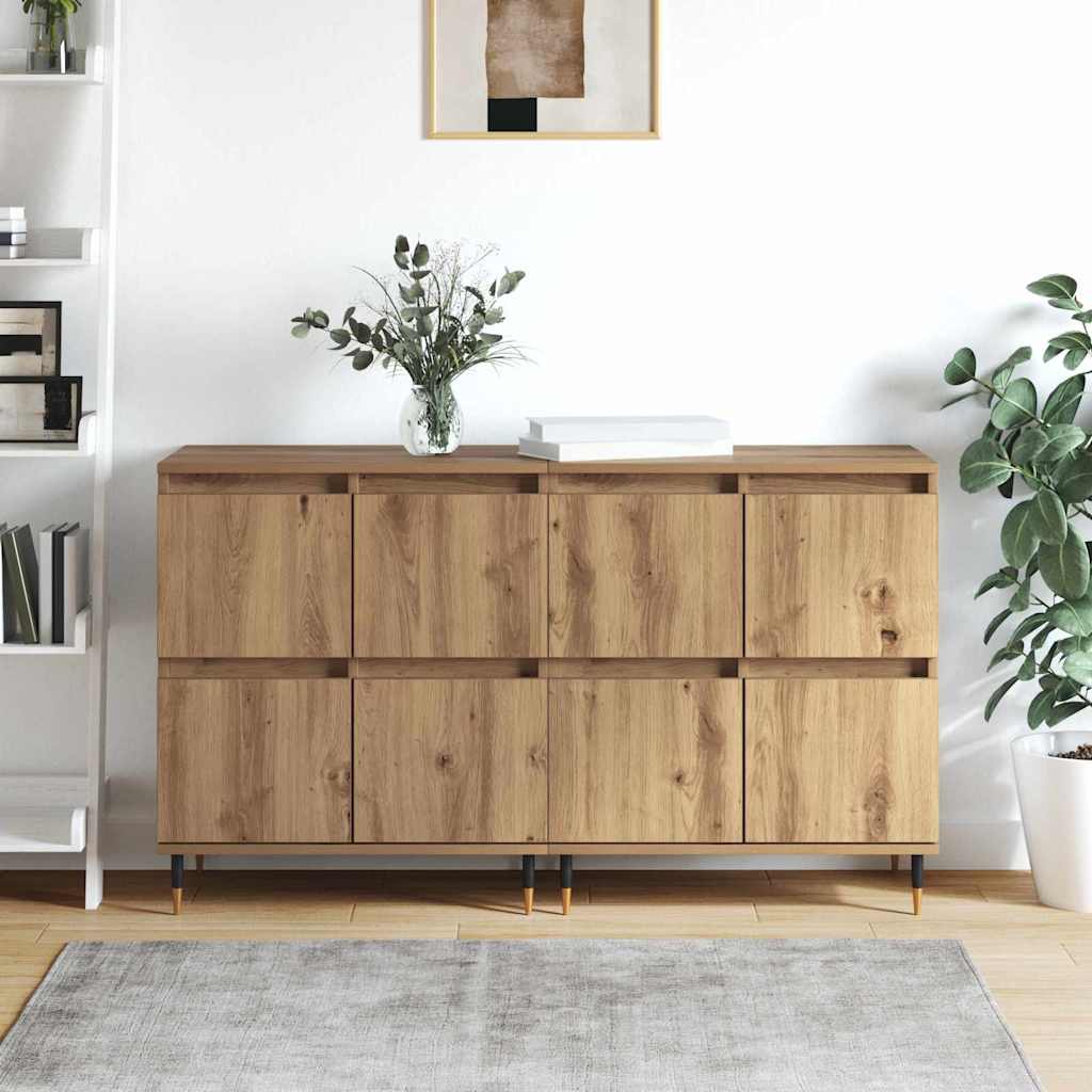 Sideboards 2 pcs Artisan oak 120 x 35 x 70 cm Engineered wood