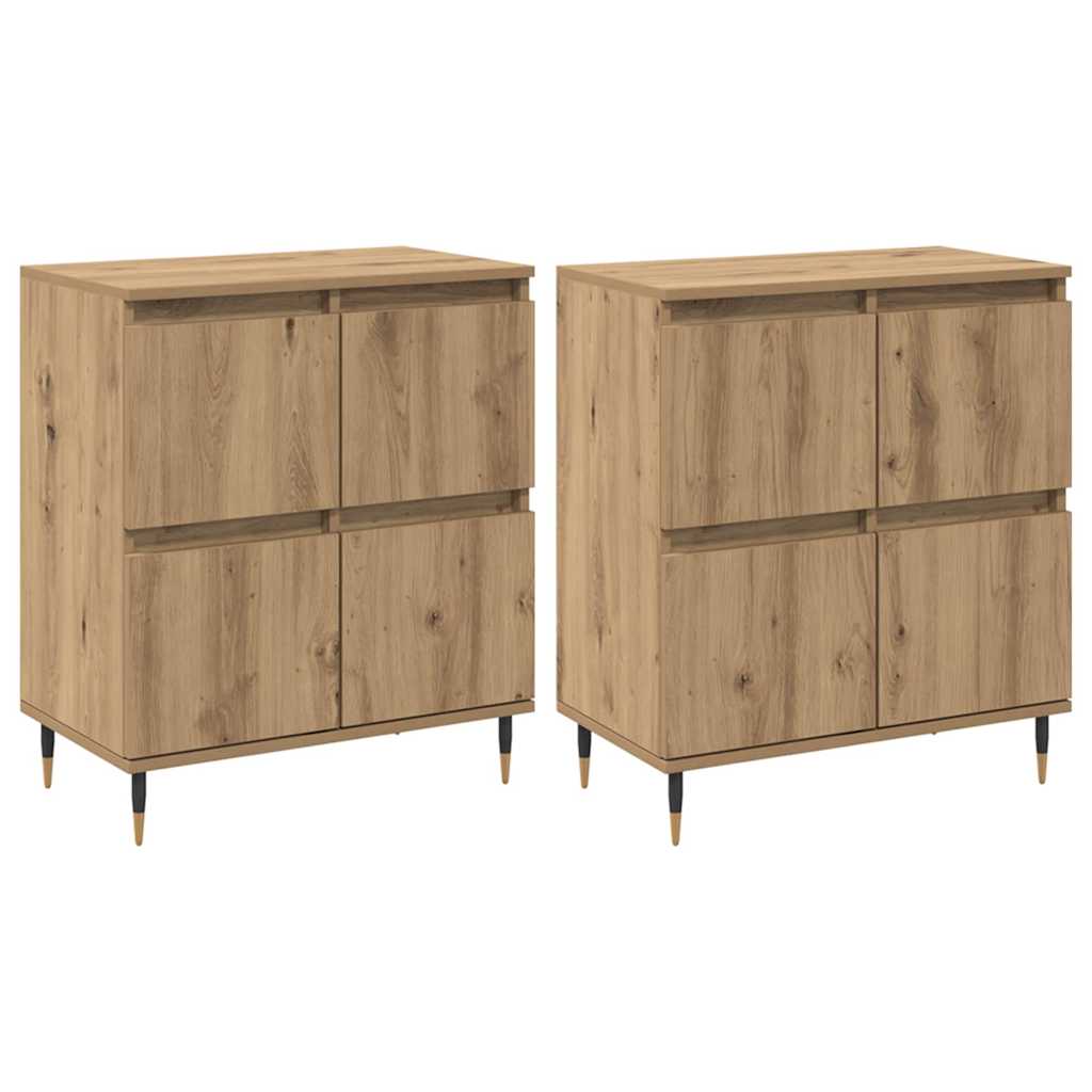 Sideboards 2 pcs Artisan oak 120 x 35 x 70 cm Engineered wood