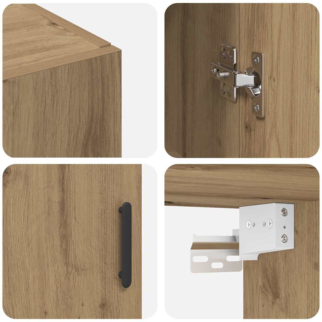 Wall Mounted Cabinets 2 pcs Artisan oak 69.5 x 34 x 90 cm