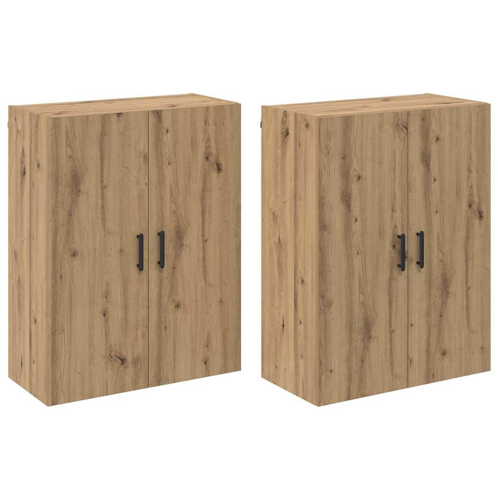 Wall Mounted Cabinets 2 pcs Artisan oak 69.5 x 34 x 90 cm
