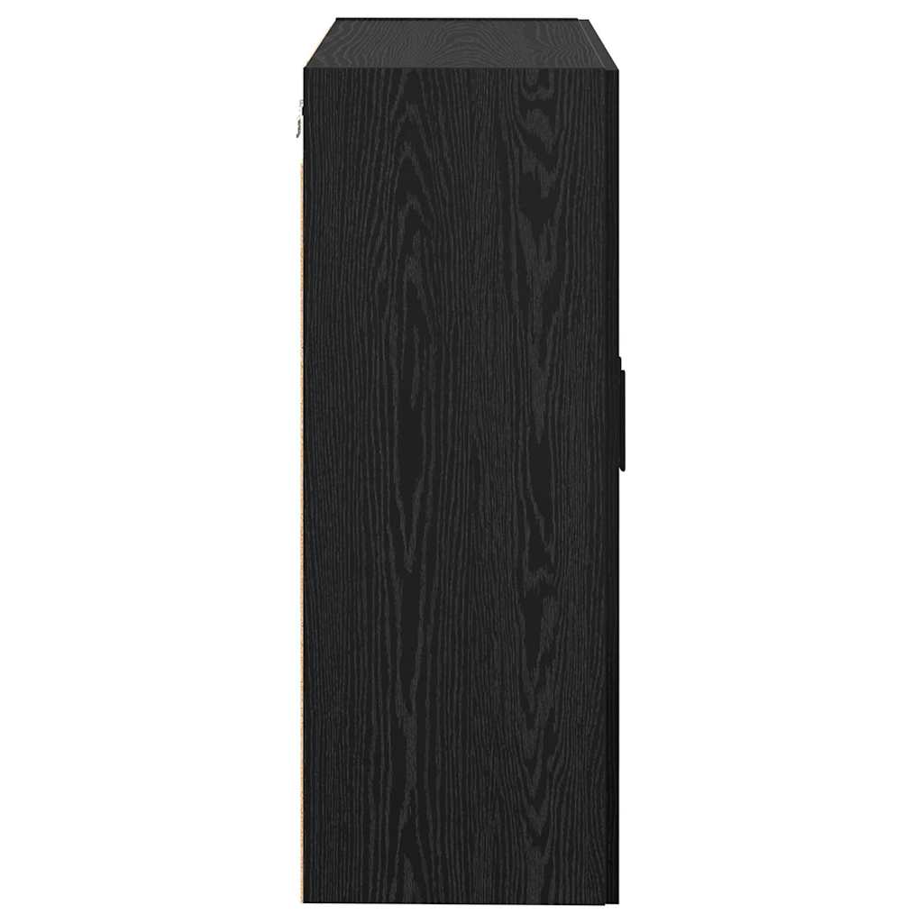 Wall Mounted Cabinets 2 pcs Black oak 69.5 x 34 x 90 cm