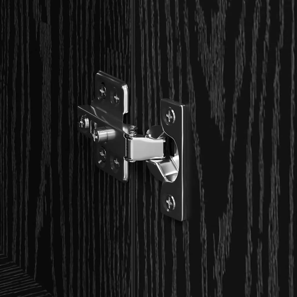 Sideboards 2 pcs Black oak 120 x 35 x 70 cm Engineered wood