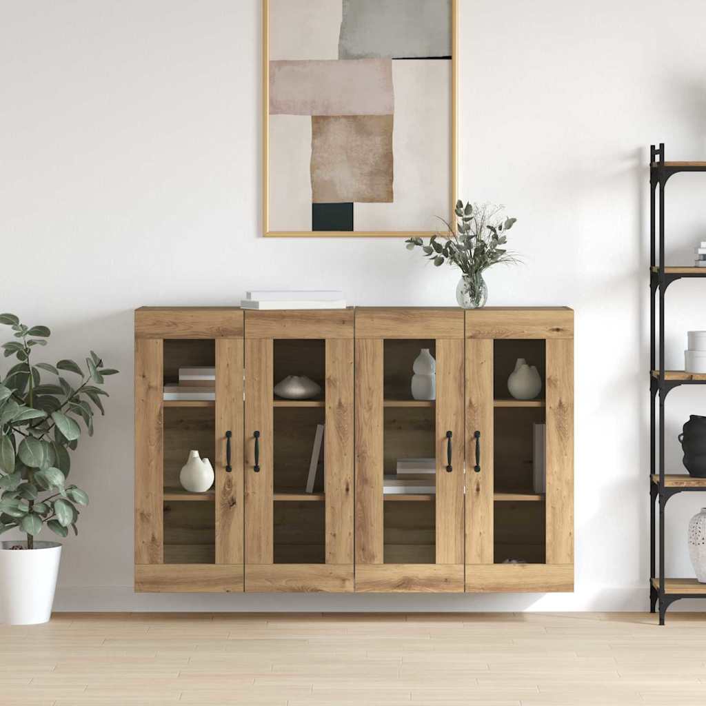 Wall Mounted Cabinets 2 pcs Artisan oak 69.5 x 34 x 90 cm
