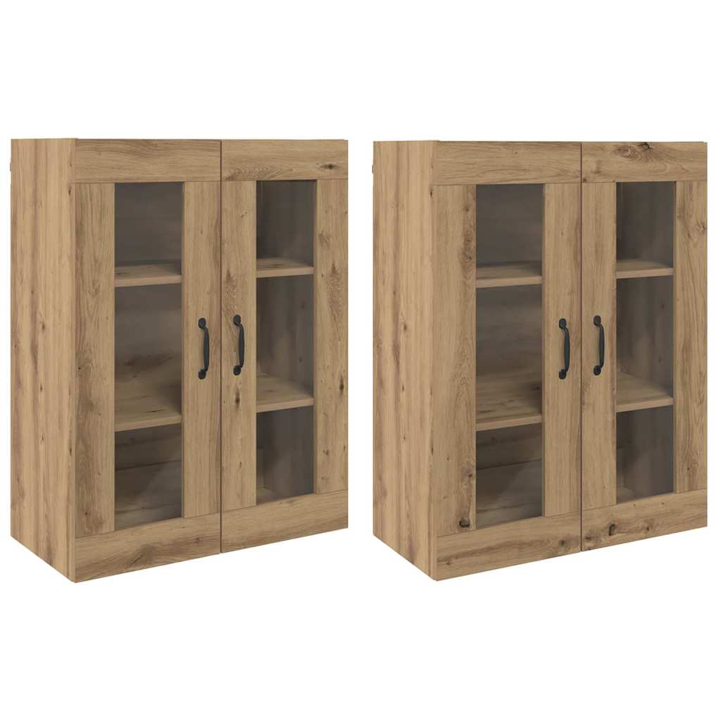 Wall Mounted Cabinets 2 pcs Artisan oak 69.5 x 34 x 90 cm