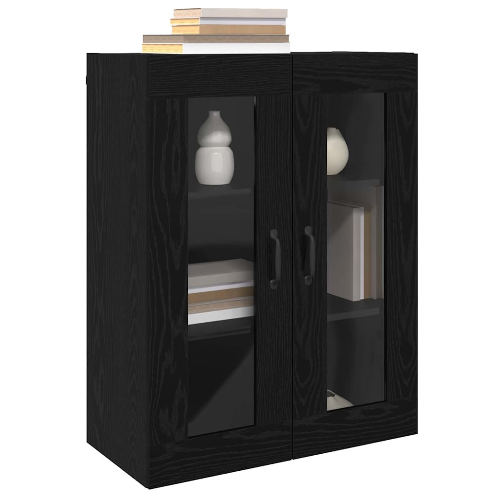 Wall Mounted Cabinets 2 pcs Black oak 69.5 x 34 x 90 cm