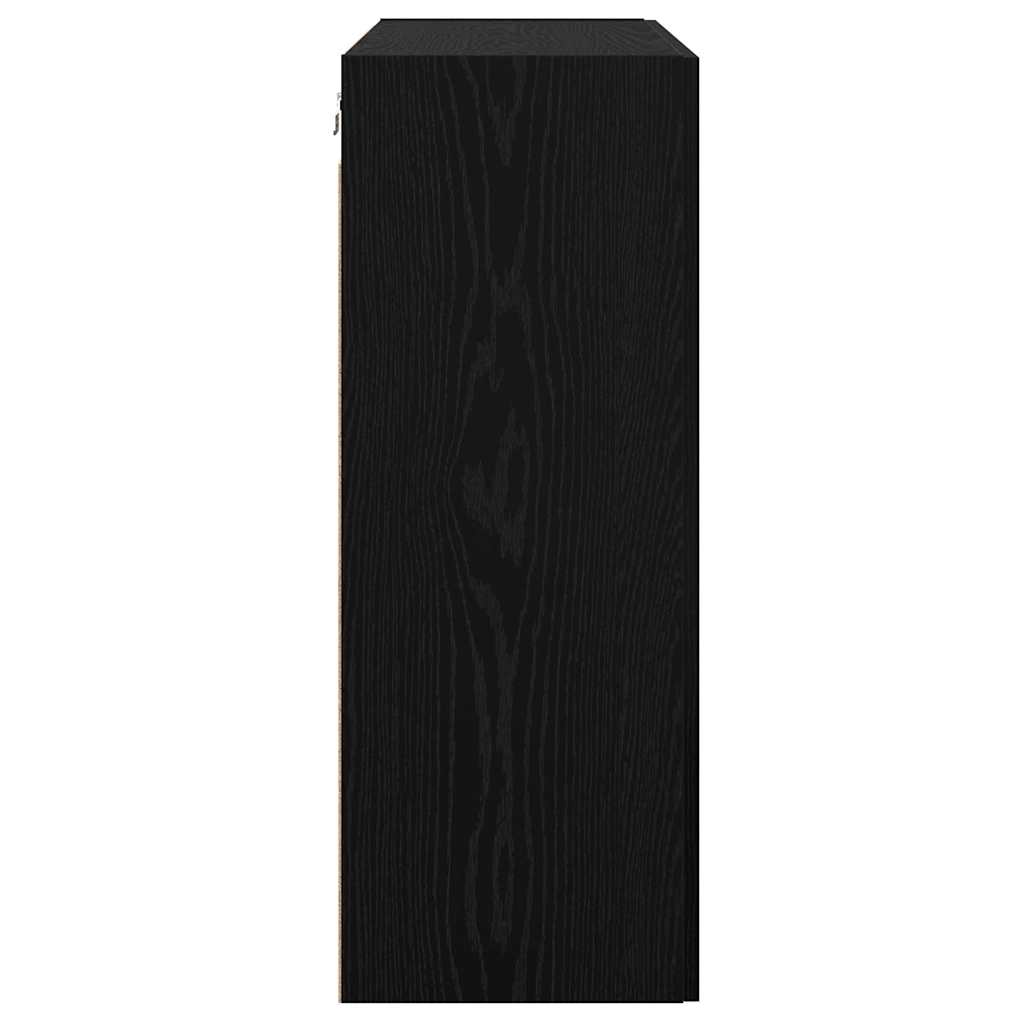 Wall Mounted Cabinets 2 pcs Black oak 69.5 x 34 x 90 cm