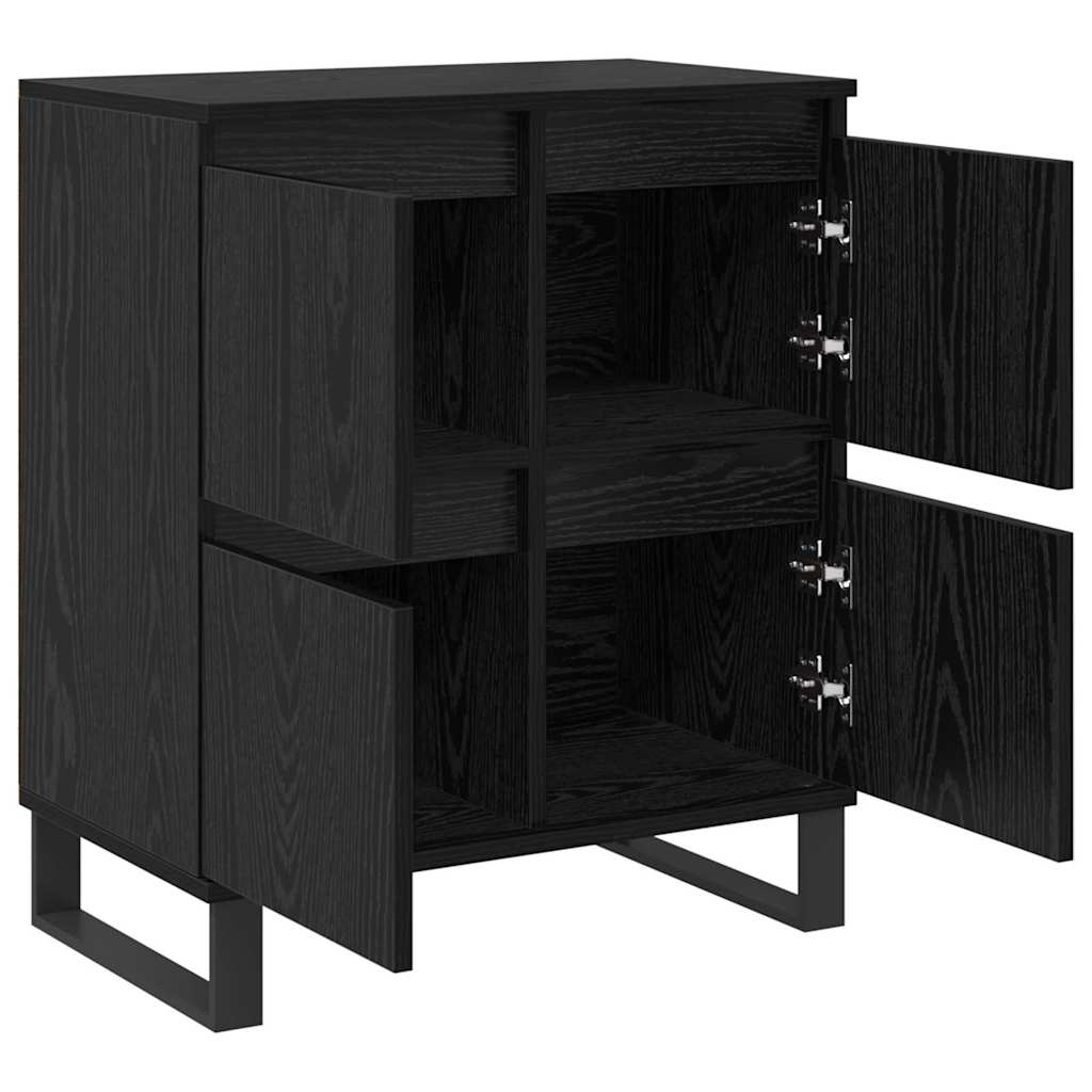 Sideboards 2 pcs Black oak 120 x 35 x 70 cm Engineered wood