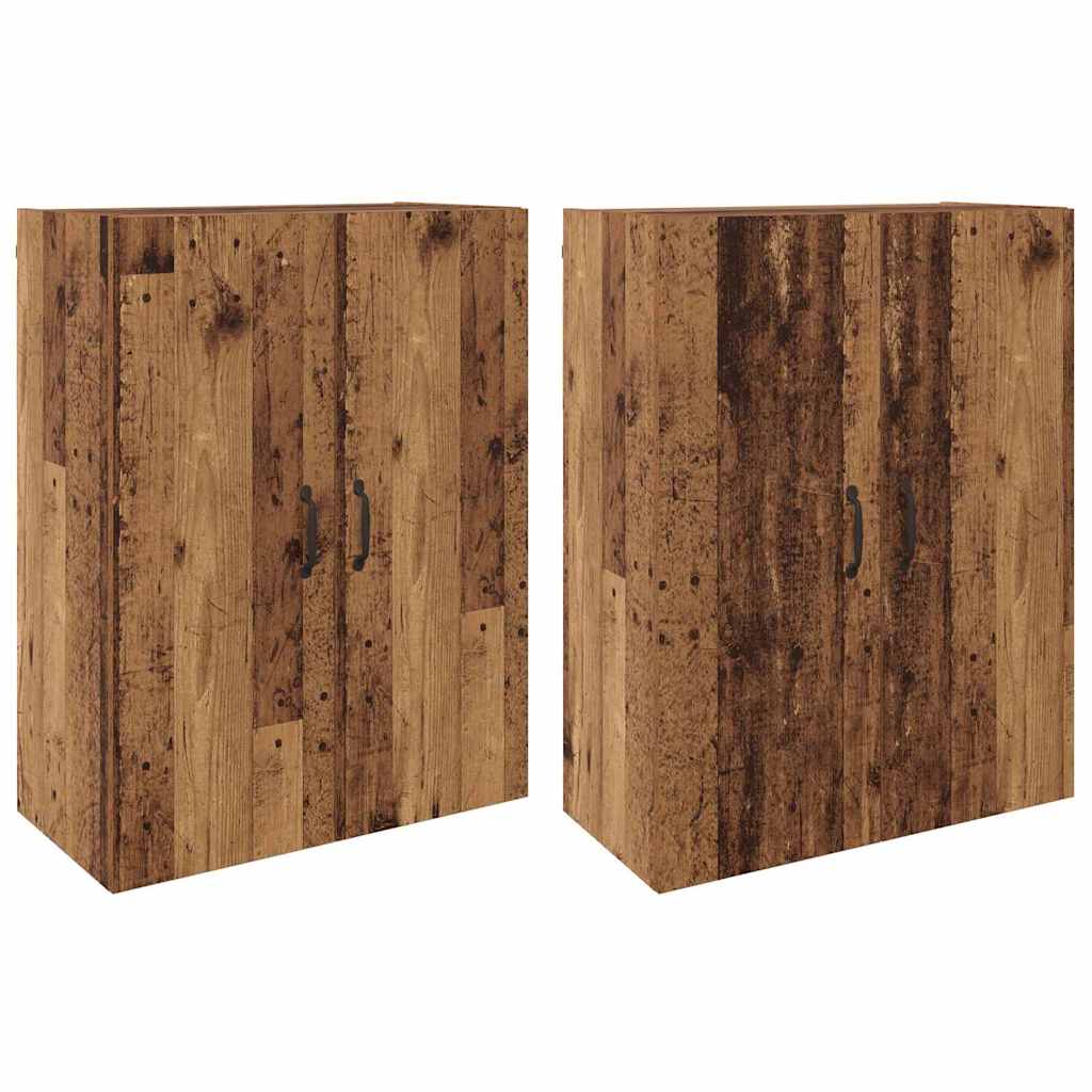 Wall Mounted Cabinets 2 pcs Old wood 69.5 x 34 x 90 cm
