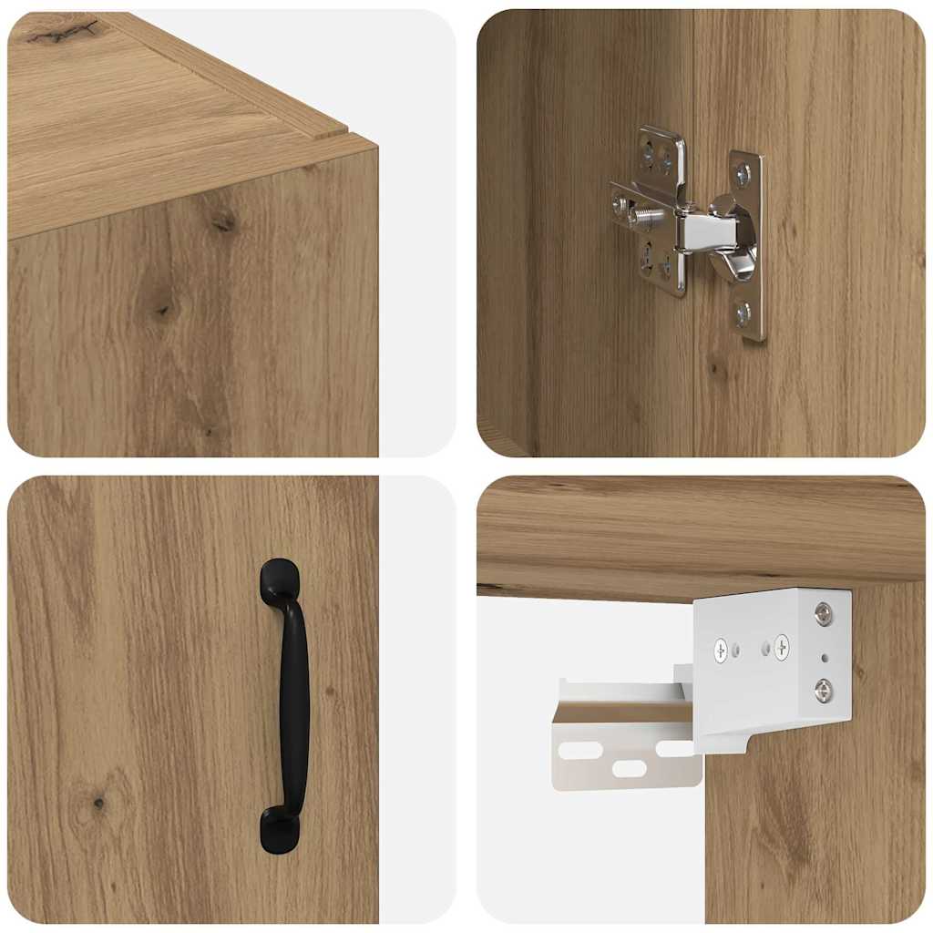 Wall Mounted Cabinets 2 pcs Artisan oak 69.5 x 34 x 90 cm