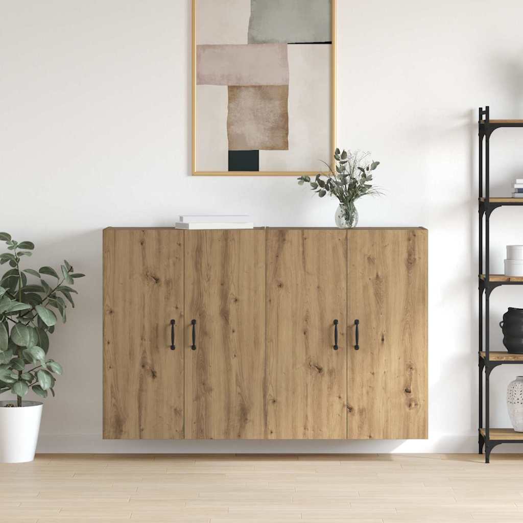 Wall Mounted Cabinets 2 pcs Artisan oak 69.5 x 34 x 90 cm