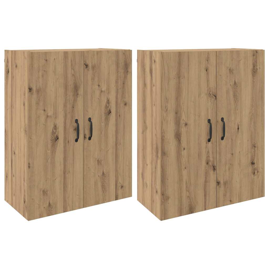 Wall Mounted Cabinets 2 pcs Artisan oak 69.5 x 34 x 90 cm