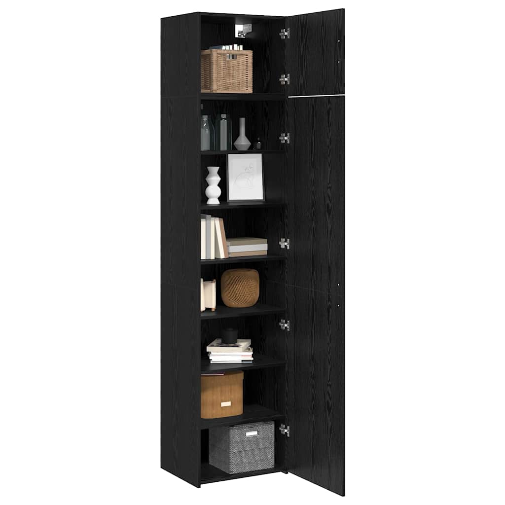 Storage Cabinet Black oak 50 x 41 x 225 cm Engineered wood