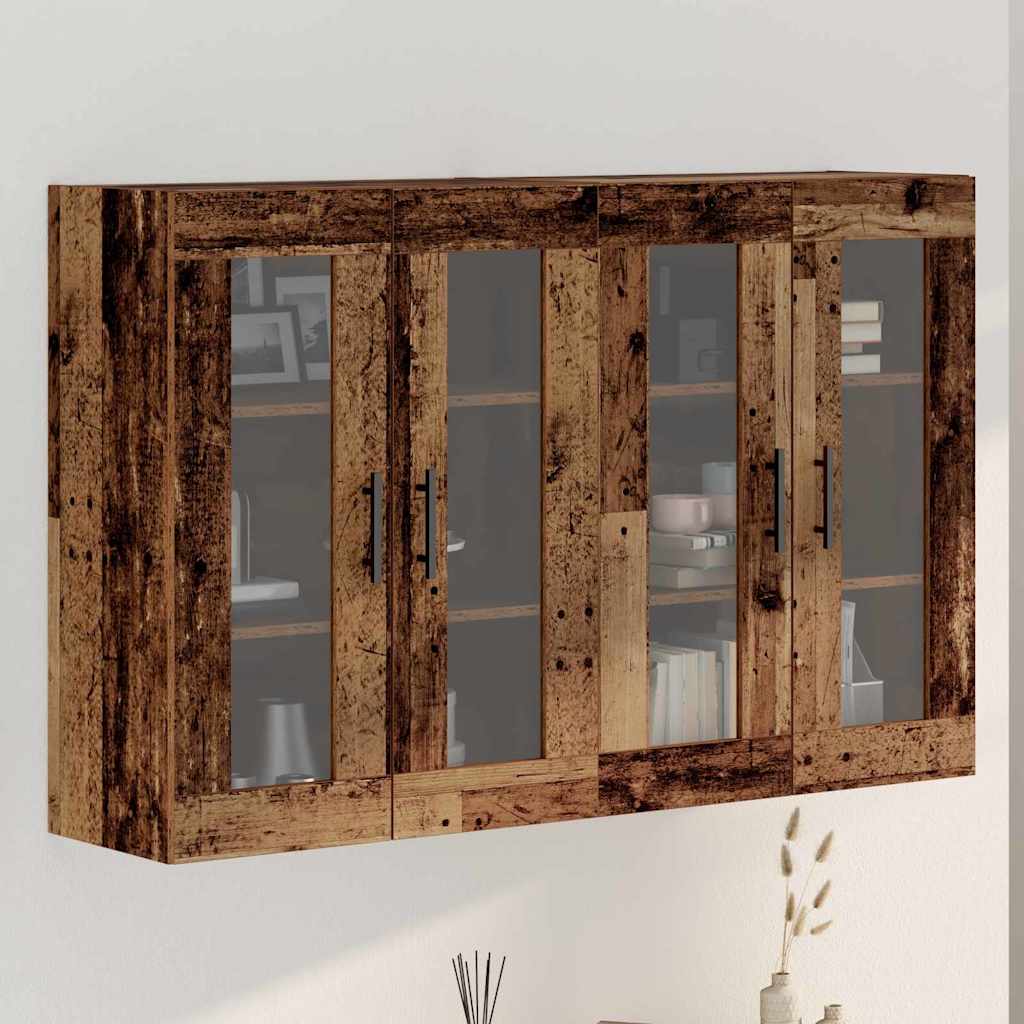 Wall Mounted Cabinets 2 pcs Old wood 69.5 x 34 x 90 cm