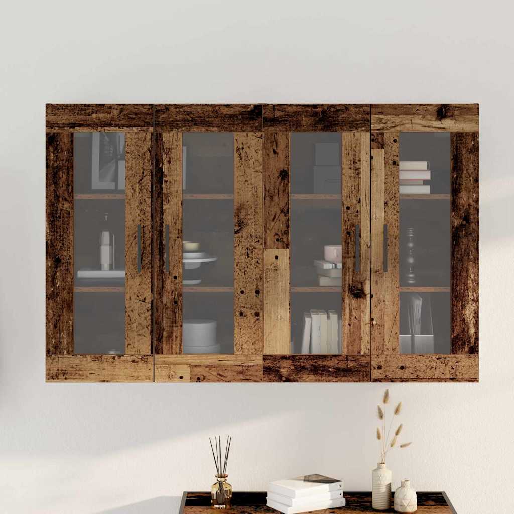 Wall Mounted Cabinets 2 pcs Old wood 69.5 x 34 x 90 cm