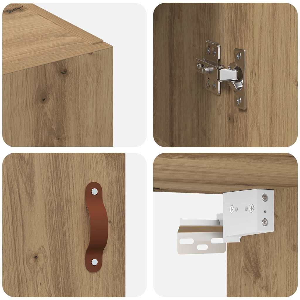 Wall Mounted Cabinets 2 pcs Artisan oak 69.5 x 34 x 90 cm