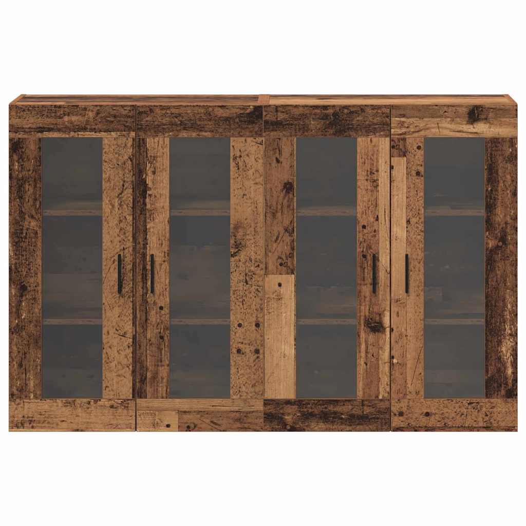 Wall Mounted Cabinets 2 pcs Old wood 69.5 x 34 x 90 cm