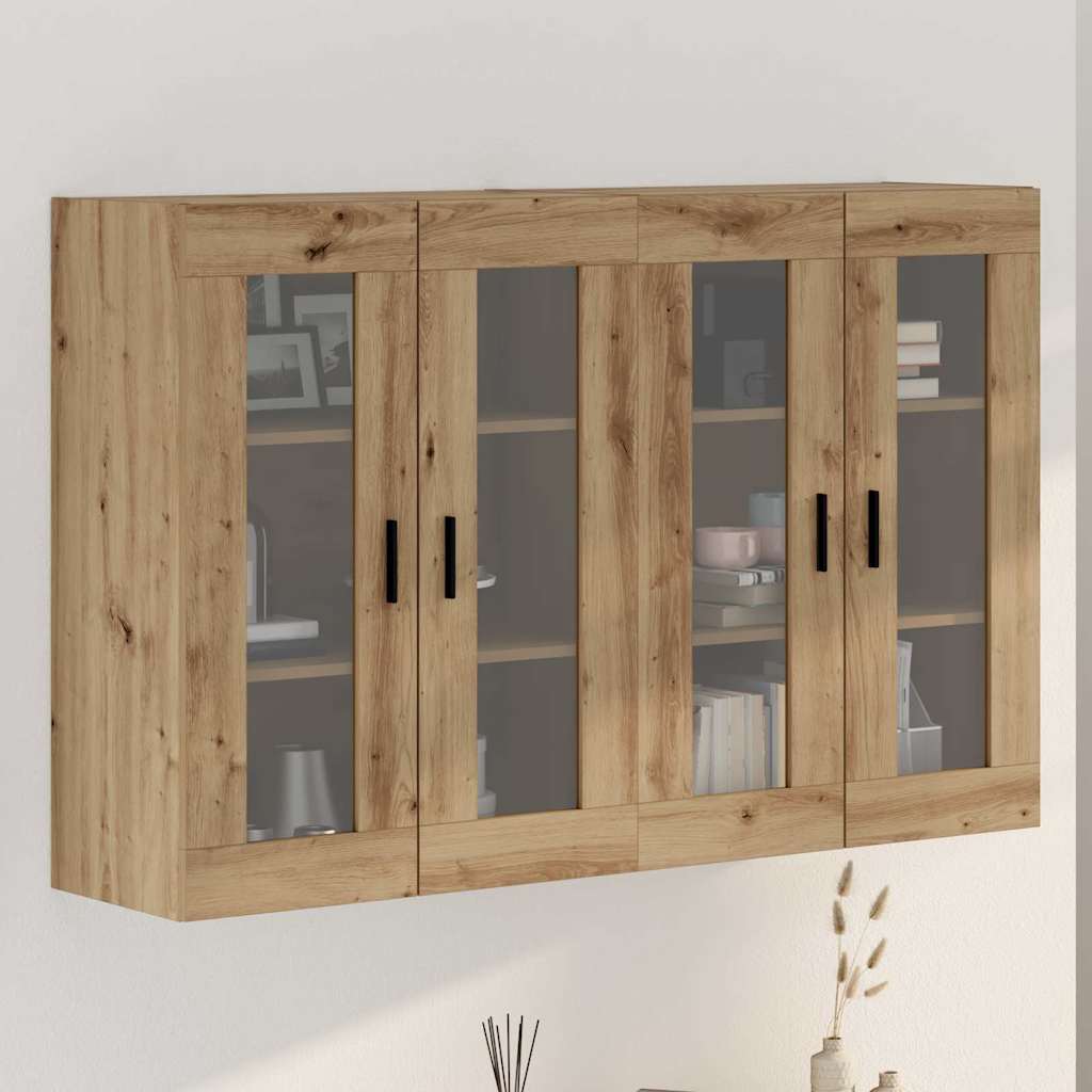 Wall Mounted Cabinets 2 pcs Artisan oak 69.5 x 34 x 90 cm