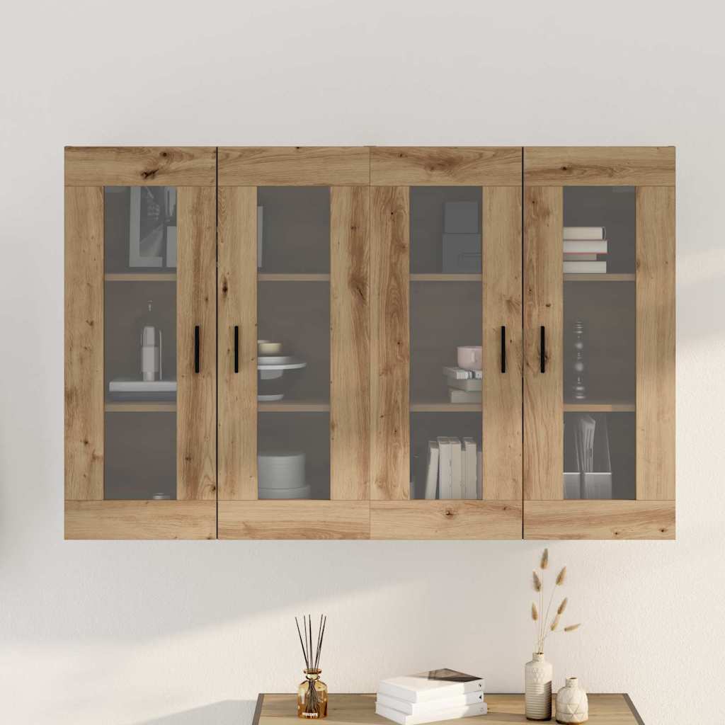 Wall Mounted Cabinets 2 pcs Artisan oak 69.5 x 34 x 90 cm