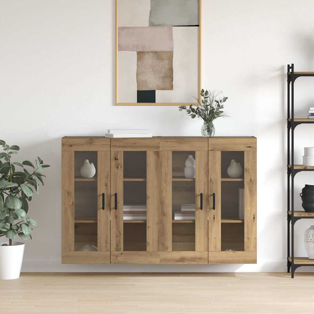 Wall Mounted Cabinets 2 pcs Artisan oak 69.5 x 34 x 90 cm