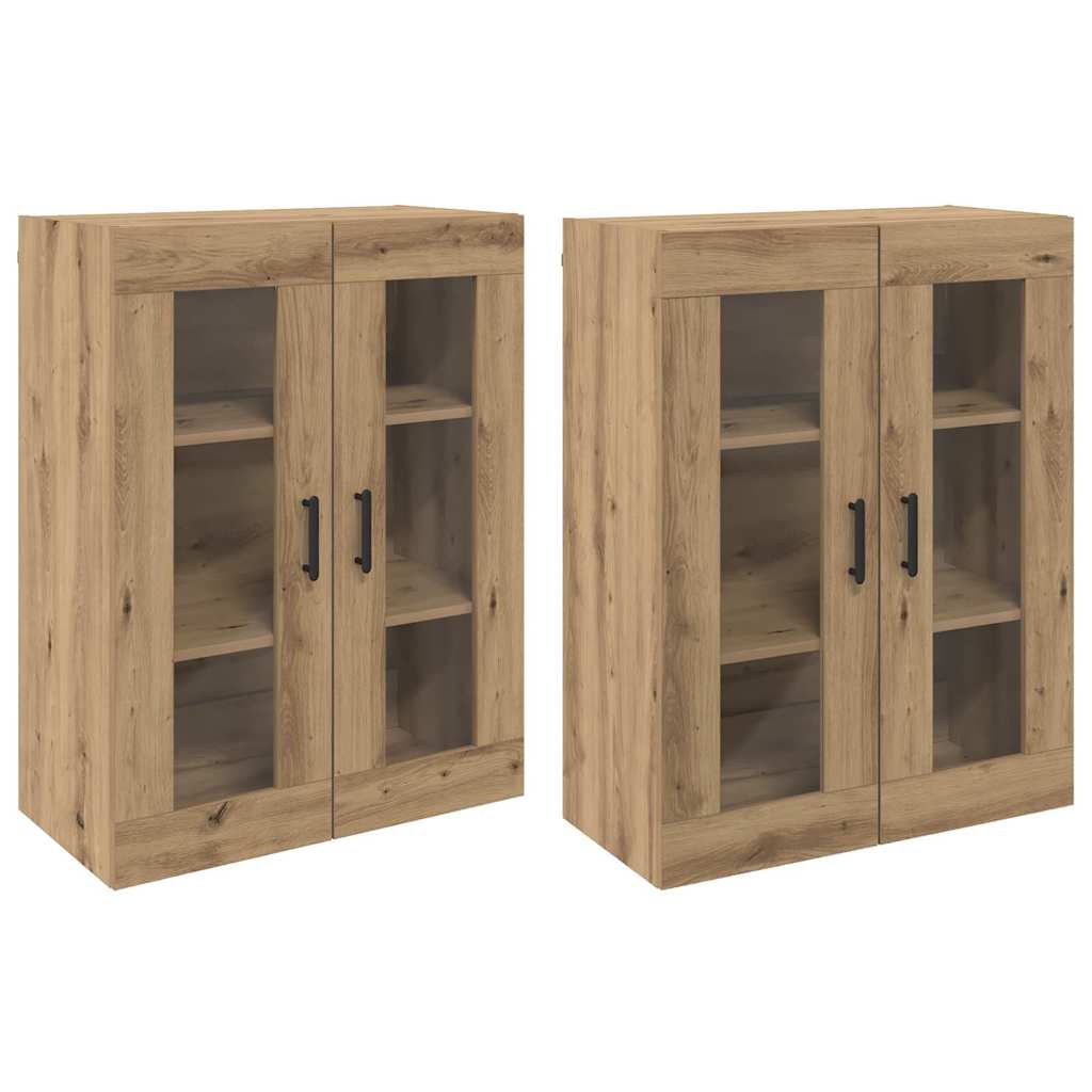 Wall Mounted Cabinets 2 pcs Artisan oak 69.5 x 34 x 90 cm