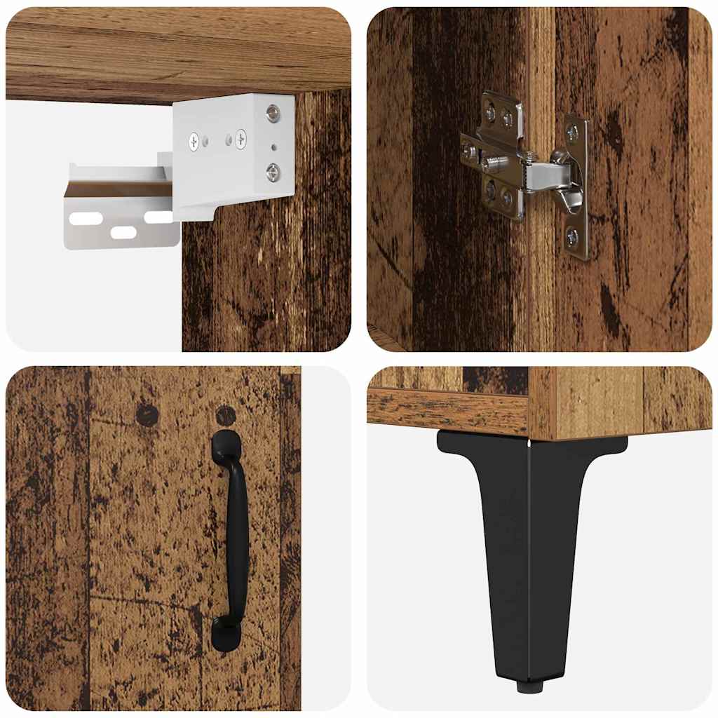 Highboard 2 pcs Old wood 69.5 x 34 x 180 cm Engineered wood