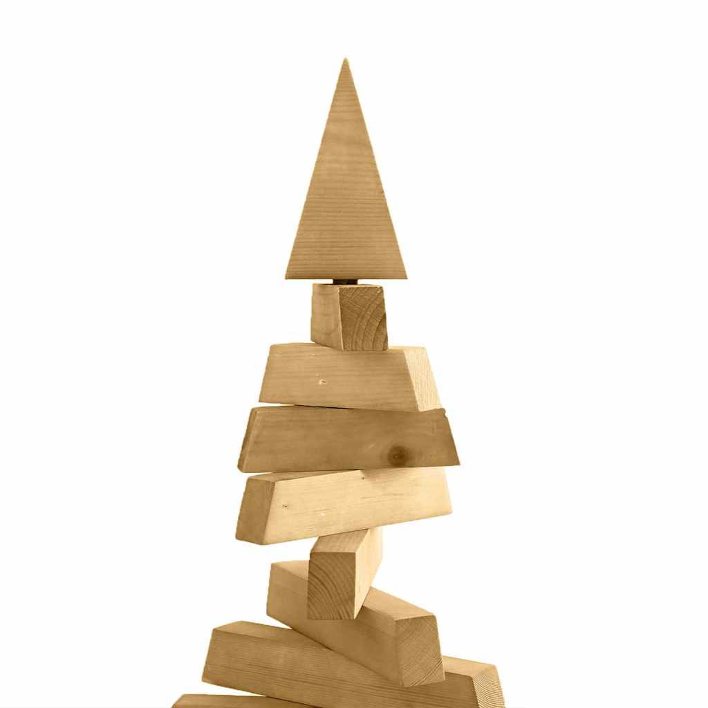 Wooden Christmas Tree with Stand Brown 120 cm Solid pine wood