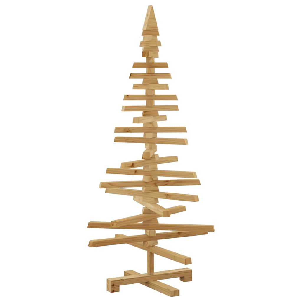Wooden Christmas Tree with Stand Brown 120 cm Solid pine wood