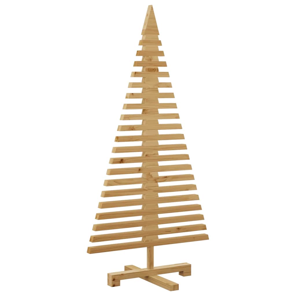 Wooden Christmas Tree with Stand Brown 120 cm Solid pine wood