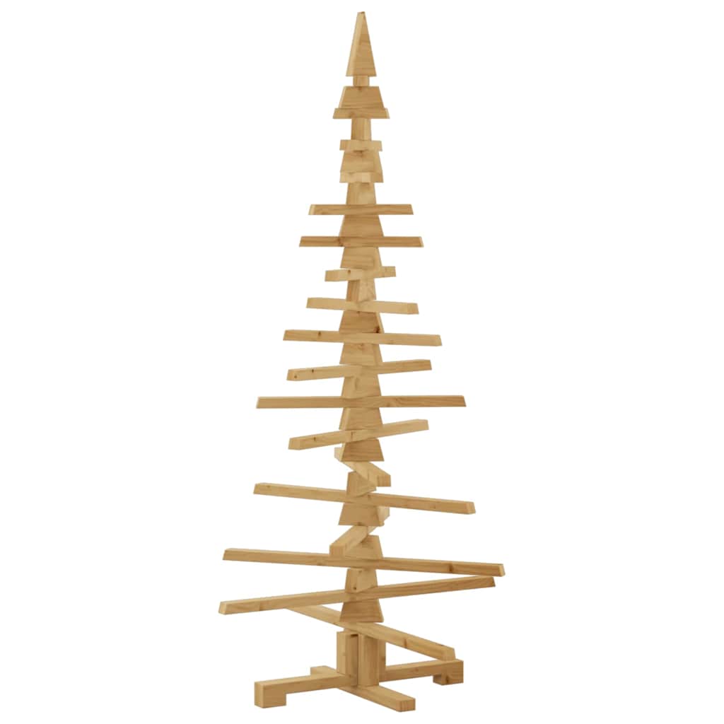 Wooden Christmas Tree with Stand Brown 150 cm Solid pine wood