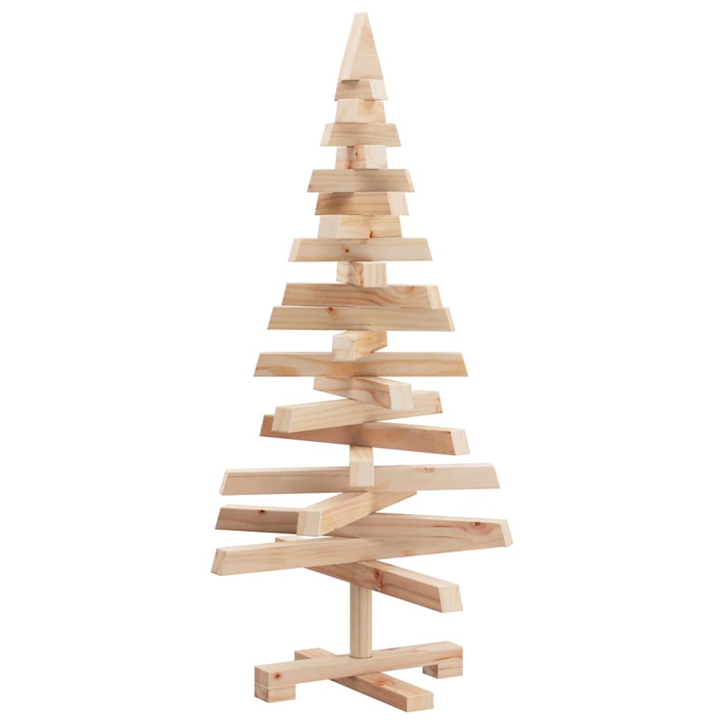 Christmas Trees with Stand Natural 90 cm Solid pine wood