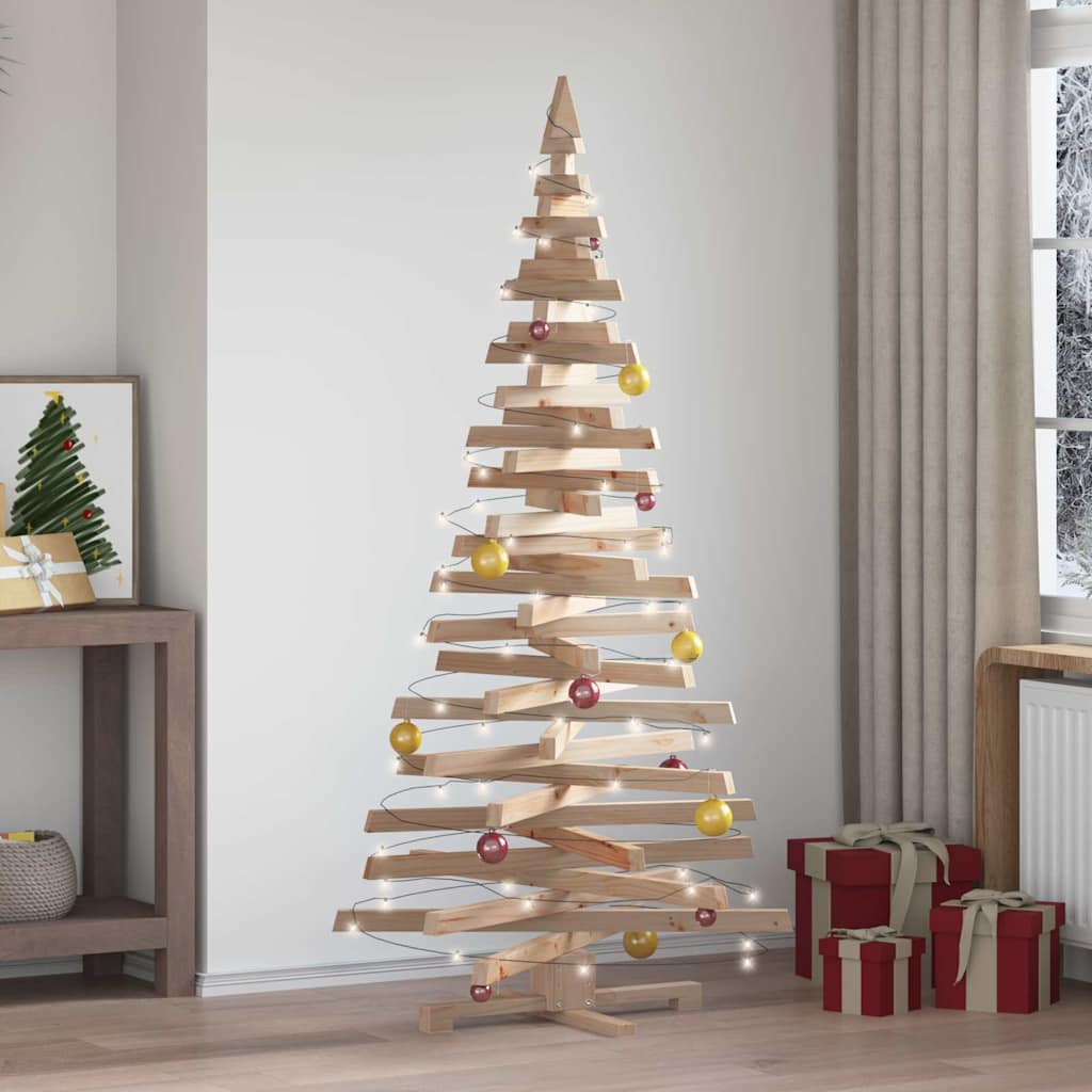 Christmas Trees with Stand Natural 180 cm Solid pine wood