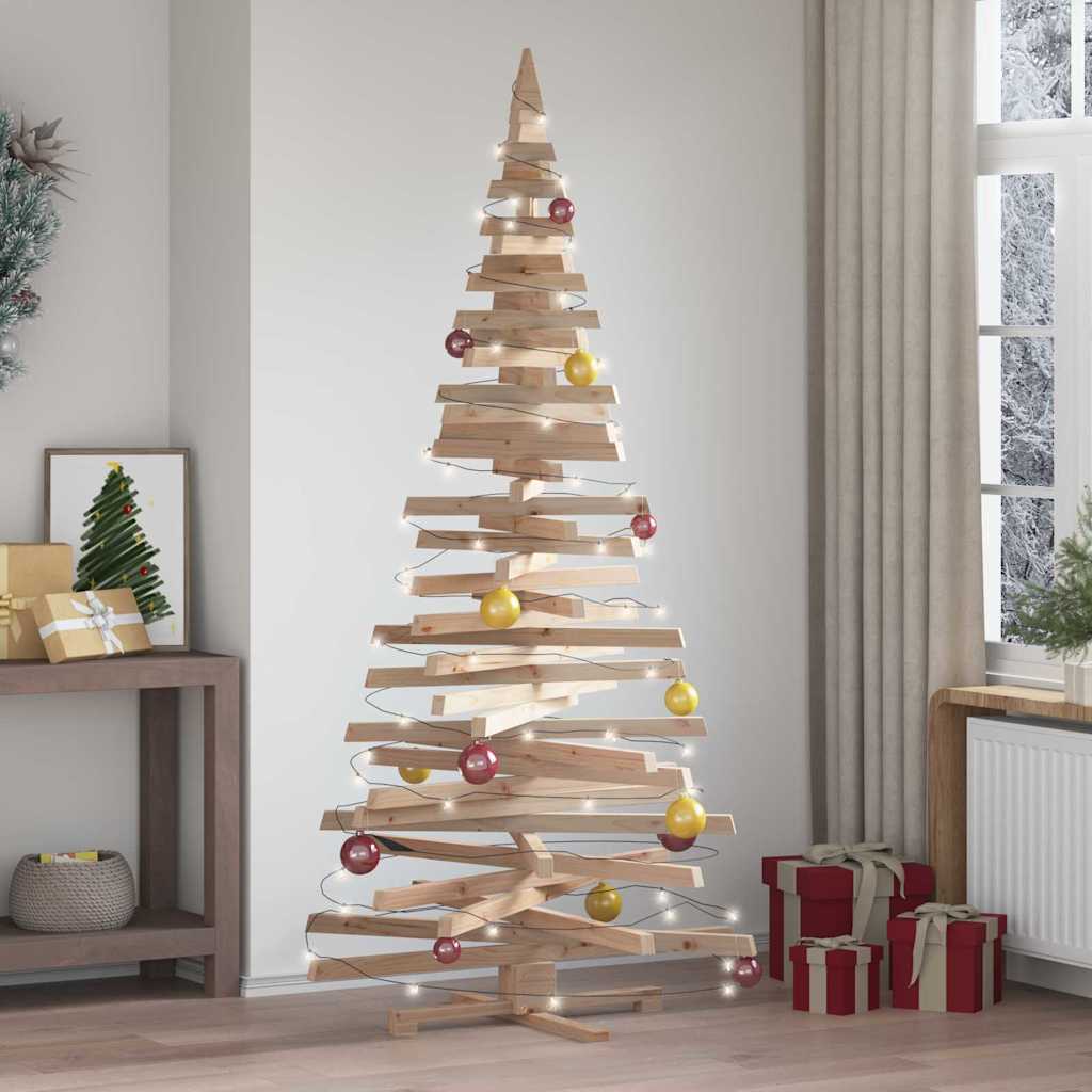 Christmas Trees with Stand Natural 210 cm Solid pine wood