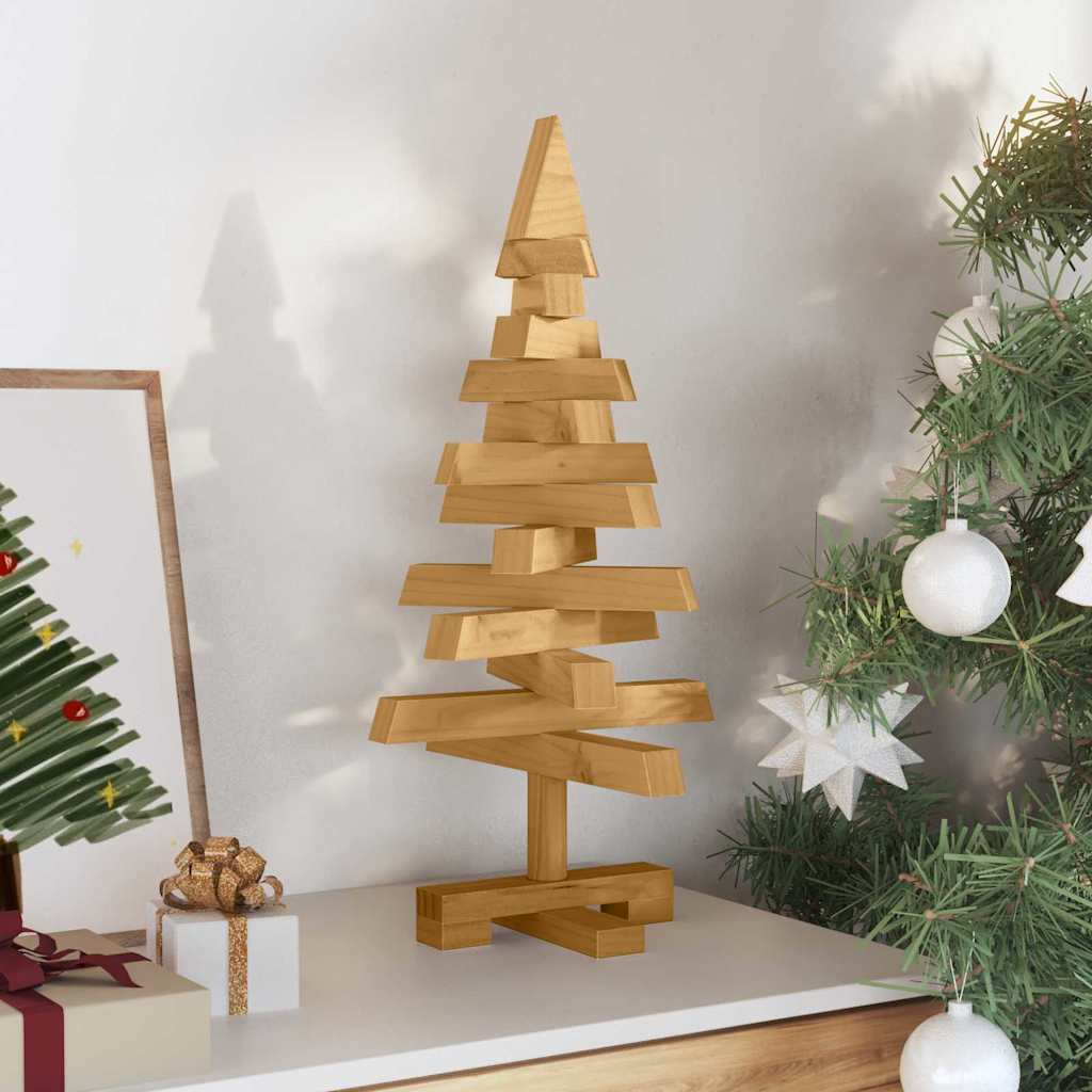 Christmas Trees with Stand Brown 60 cm Solid pine wood