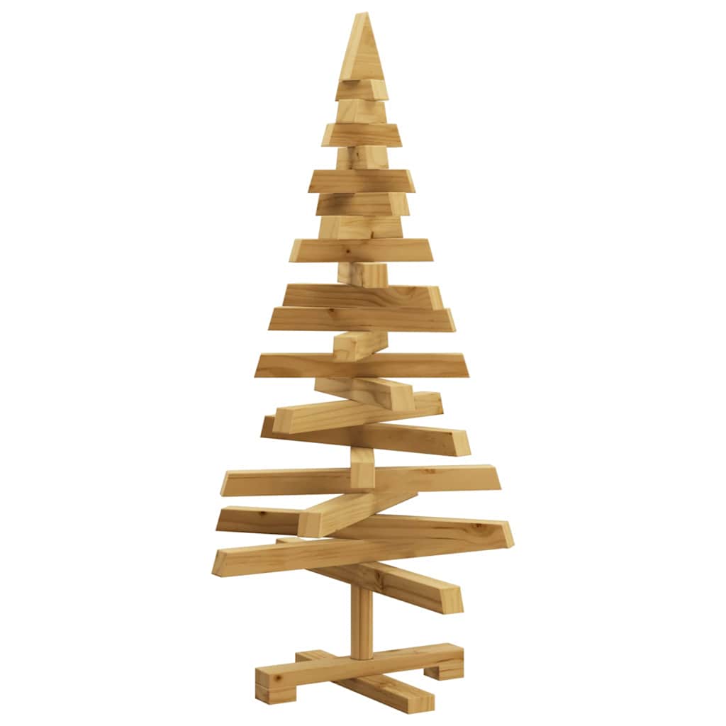 Christmas Trees with Stand Brown 90 cm Solid pine wood