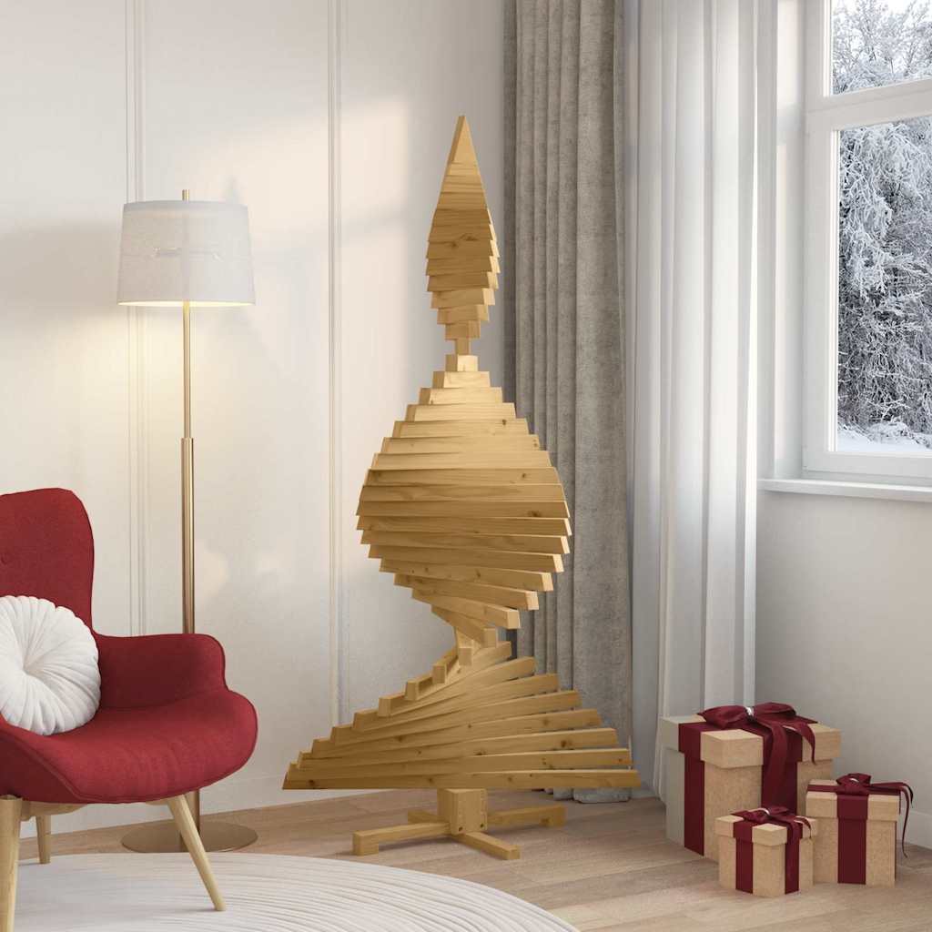 Christmas Trees with Stand Brown 180 cm Solid pine wood