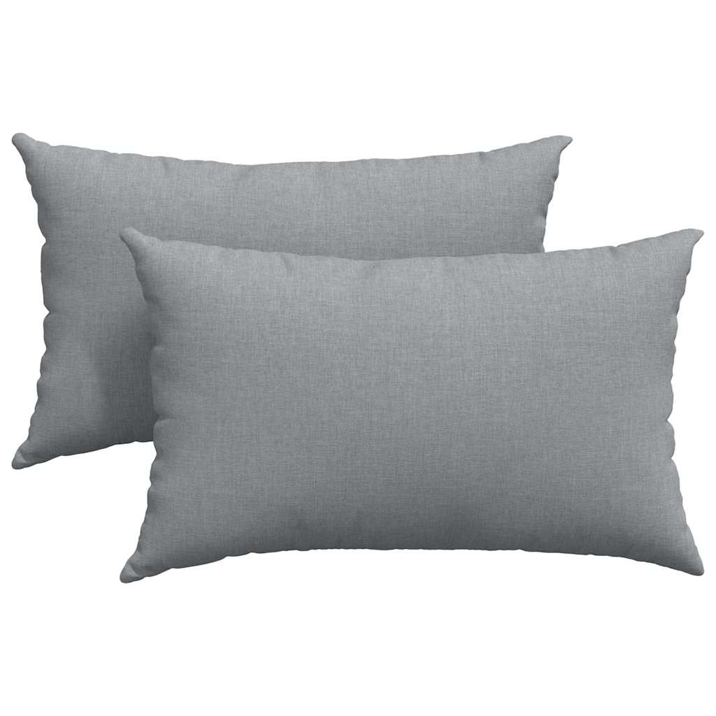 Sofa Pillows 2 pcs Light Grey 50 x 30 cm Fabric