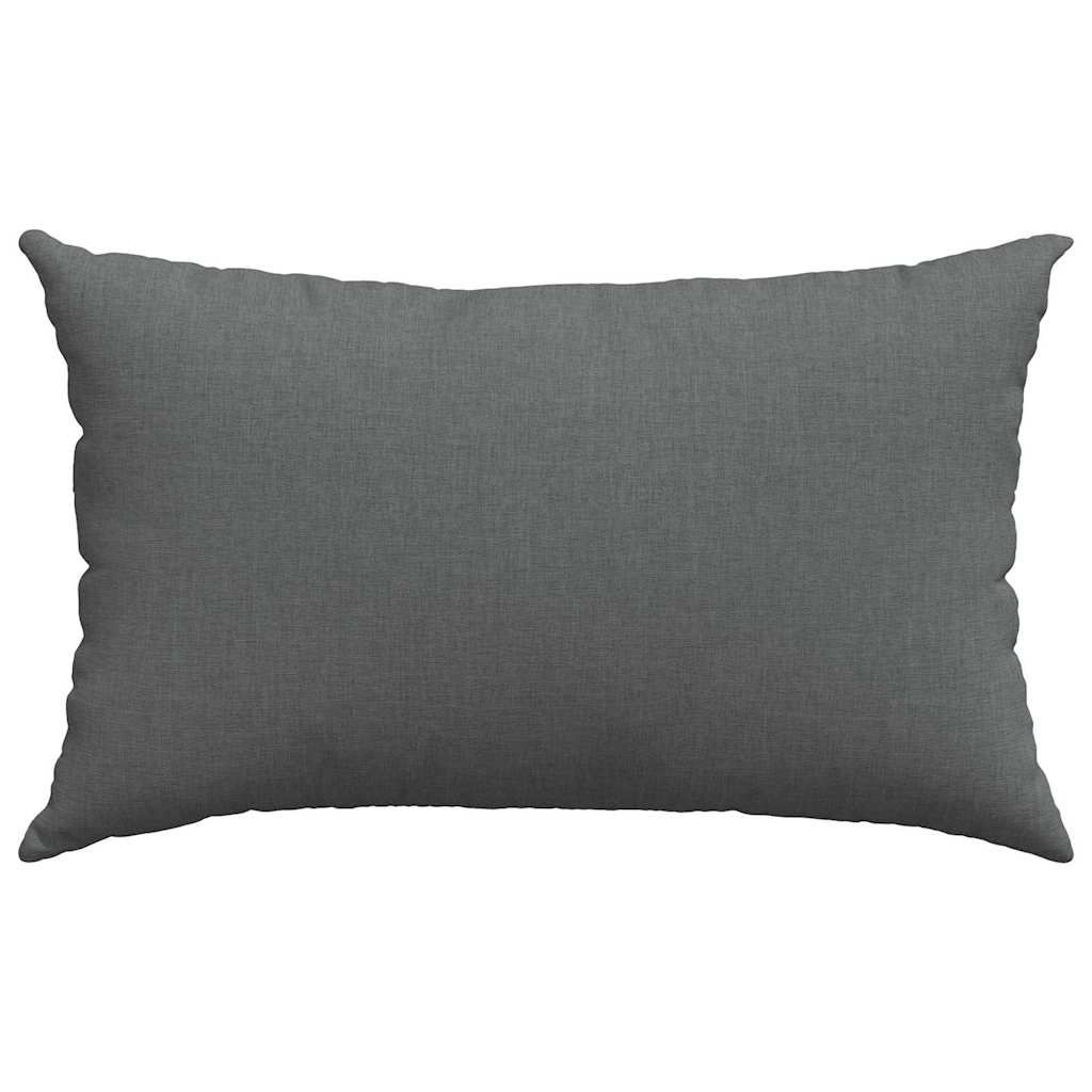 Sofa Pillows 2 pcs Dark Grey 50 x 30 cm Fabric